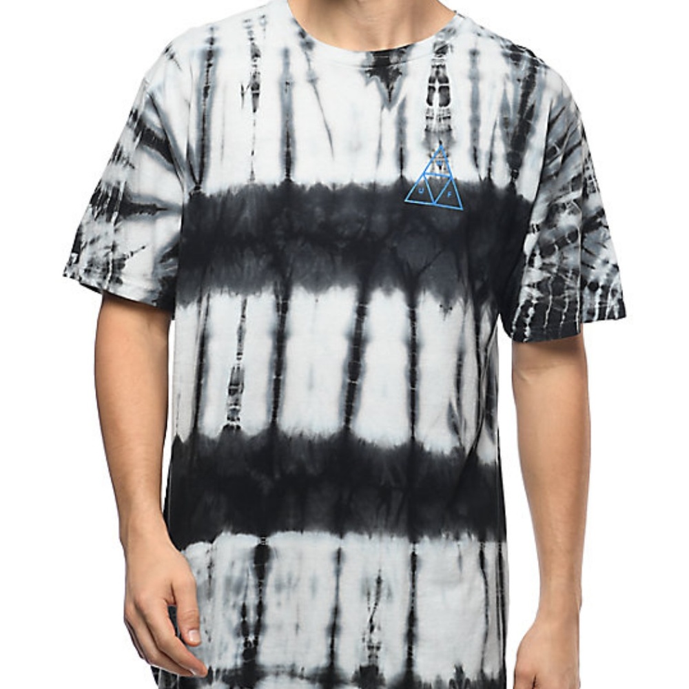 NWOT HUF TRIPLE TRIANGE LIGHTNING BLACK TEE - SZ S